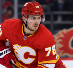 Brennan Othmann with the Calgary Flames